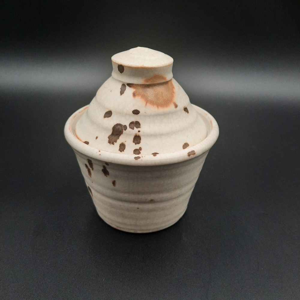 Handmade Ceramic Covered Pot Rustic Earth Tones Kitchen Storage Jar - Picture 1 of 7